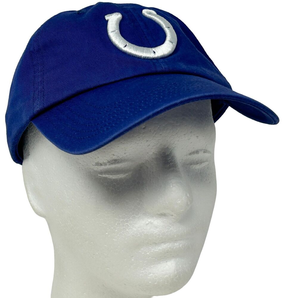 Indianapolis Colts Hat Dad Cap Strapback Blue NFL Team Apparel Football 6 Panel
